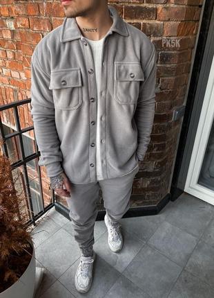 Костюм оверсайз рубашка брюки черный