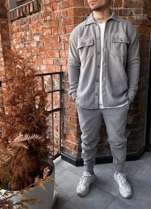 Костюм оверсайз рубашка брюки черный