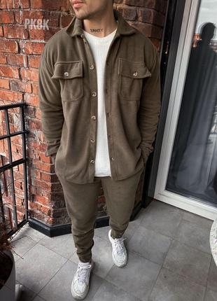 Костюм оверсайз рубашка брюки черный