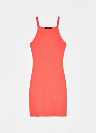 Коротке плаття сукня у рубчик від bershka