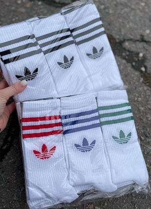 Высокие спортивные носочки adidas, базовые/цветные синие/красные/зеленые носки адидас, модель осенних носков адидас купить, унисекс мужские/женские