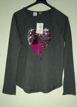 Реглан gap с двусторонними пайетками, 12-13 р.