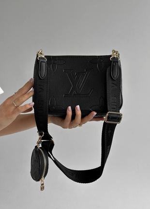 Жіноча сумка lv pochette black new4 фото