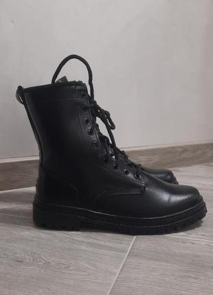 Кожаные мужские берцы