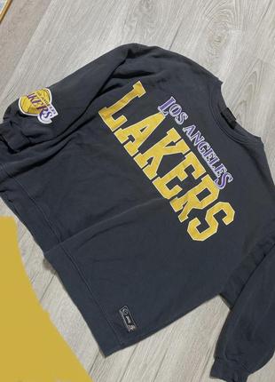 Свитшот los angeles lakers баскетбол серый