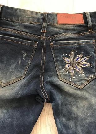 Классные джинсы с принтом, размер 26-275 фото