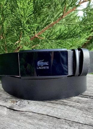 Ремень пояс мужской кожаный в стиле lacoste / ремень мужественный кожаный в стиле lacoste