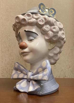 Фарфоровая статуэтка lladro «грустный клоун».2 фото