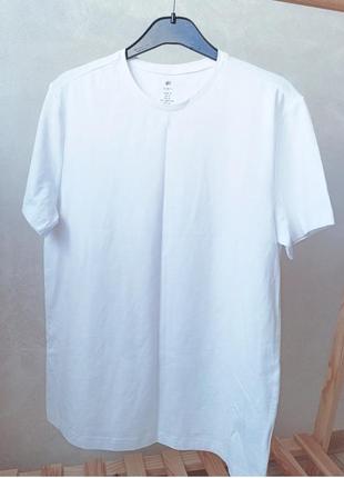 Базовая белая футболка, женская футболка, футболка h&amp;m, белая футболка1 фото