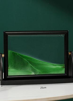 Картина-антистрес  "піщана картина 3d" (moving sandscapes) прямокутна в чорній рамці. оригінальний подарунок2 фото