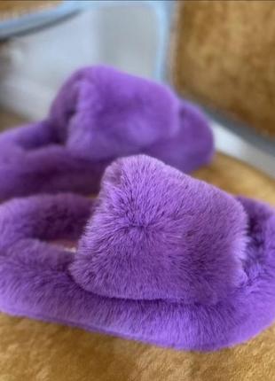 Крутые пушистые тапочки3 фото