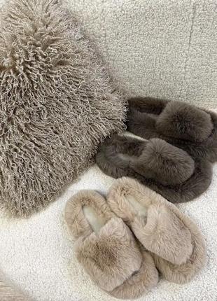 Крутые пушистые тапочки4 фото