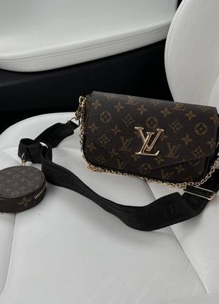 Женская сумка lv mini brown black