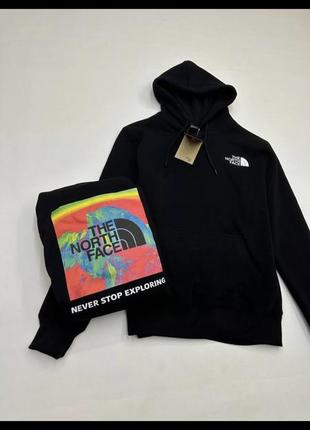 😍худи от the north face на флисе с лютым принтом на спине