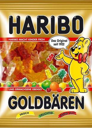 Конфеты желейные haribo goldbaren золотые мишки, 100 г, жевательные конфеты харибо