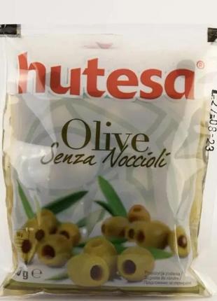 Испанские оливки зеленые без косточки hutesa, в пакете 180г, польша