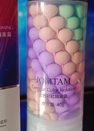 База для обличчя триколірна jomtam three-color 40 g ( можуть бути не рівномірно змішані кольори)!3 фото