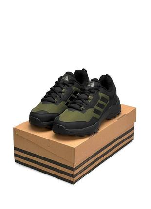 Чоловічі кросівки adidas terrex gore-tex fleece army green black#адидас