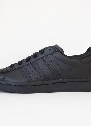 Оригінальні шкіряні кеди adidas superstar / fu77132 фото