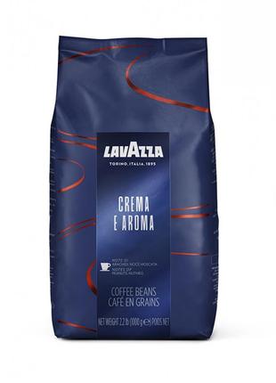 Кава зерно lavazza crema e aroma espresso (синя) , італія, 1 кг (оригінал)
