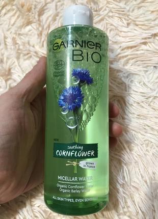 Мицеллярная вода garnier bio с экстрактом василька 400 мл