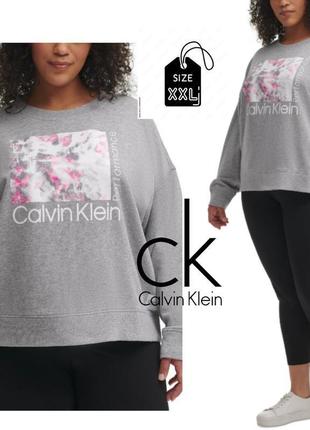 Оригинальный свитшот calvin klein performance линейки plus size (1x)1 фото