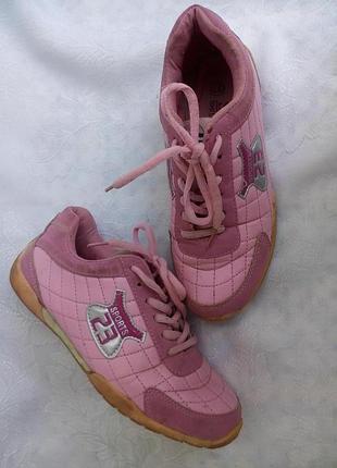 Кросівки, aierda, (кеди), з екошкіри рожеві пудрові