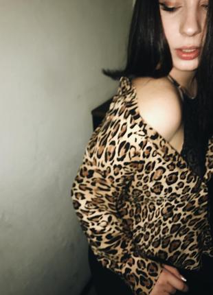 Сорочка в трендовому леопардовому принті♥️ фірма «stradivarius» розмір l✨