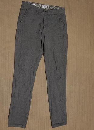 Классные меланжевые серые брюки из органического хлопка jack & jones дания 29/32 р.