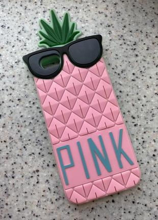 Чохол ананас "pink" для iphone 6/6s
