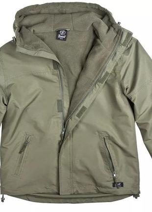 Тактична куртка з блискавкою на флісі олива (німеччина) s4 фото