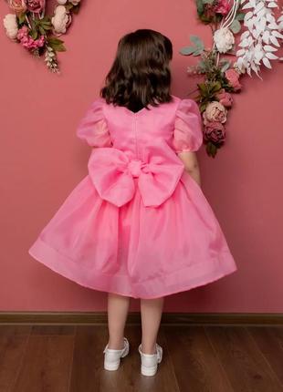 Платье для девочки розовое3 фото
