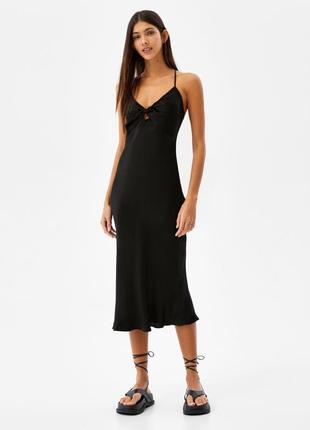 Bershka сатинове плаття sleep dress з віскози