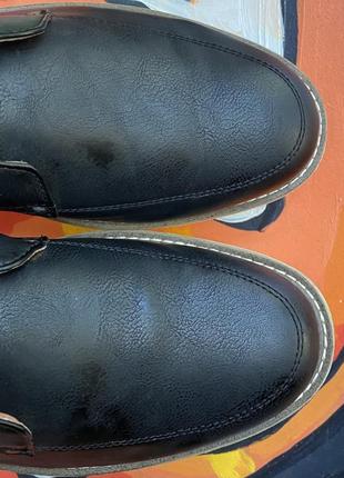 H&m ботинки 45 размер кожаные чёрные оригинал4 фото