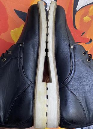 H&m ботинки 45 размер кожаные чёрные оригинал8 фото