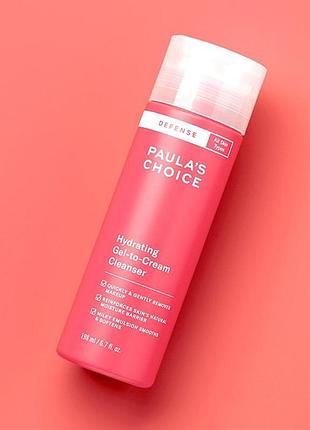 Зволожувальний очисний засіб paula ́s choice defense hydrating gel-to-cream cleanser 198ml (повний