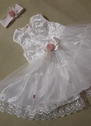 Очень красивое нарядное платье для малушки3 фото