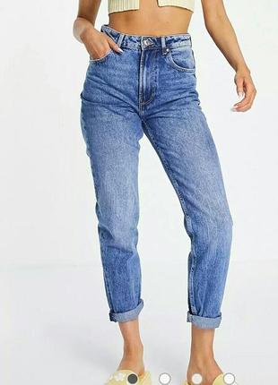 Стильные брендовые джинсы мом mom denim bershka olivia 100% коттон, р.40