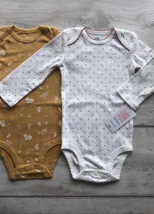 Бодики на длинный и короткий рукав 9м 72см картерс carters