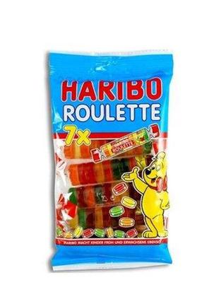Цукерки желейні haribo roulette, 175 г, жувальні цукерки рулети харибо 25 г*7шт