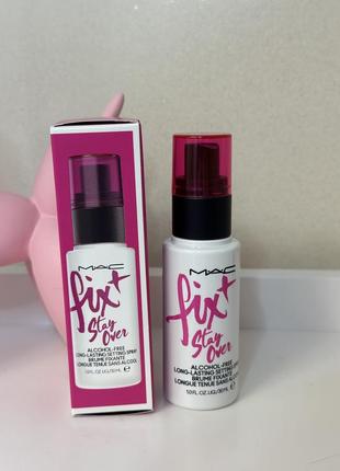 Mac fix + stay over setting spray alcohol-free (мини) спрей фиксатор для макияжа