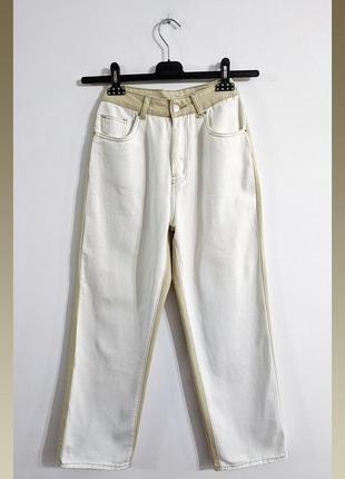 Джинсы широкие с высокой посадкой shein denim jeans