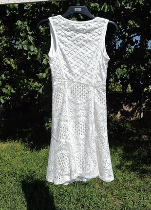 Очень красивое белое ажурное платье desigual8 фото