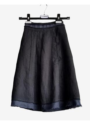 Лляна спідниця moschino jeans спідниця міді льонова
