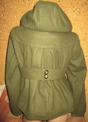 Распродажа❤️стильное, вольного кроя шерстяное полу пальто-курточка-10-126 фото