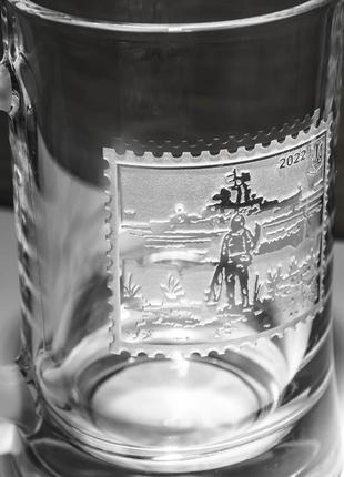 Подарочный пивной бокал с гравировкой марка русский корабль
