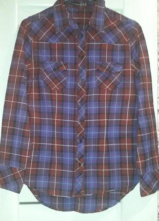 Брендовая рубашка, женская, подростковая, 100% хлопок.