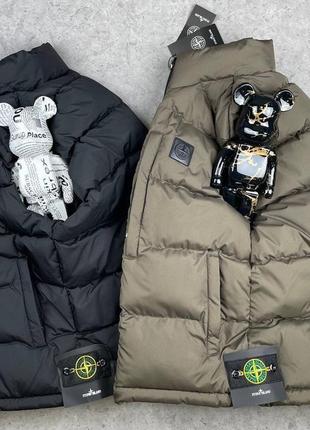 Чоловіча жилетка / якісна жилетка stone island в чорному кольорі на кожен день4 фото