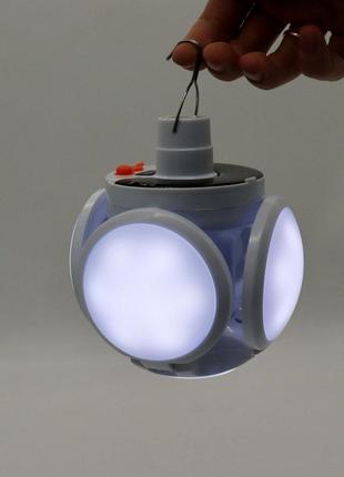 Кемпинговая лампа подвесная на солнечной батарее bl 2029 / аккумуляторный складной светильник5 фото