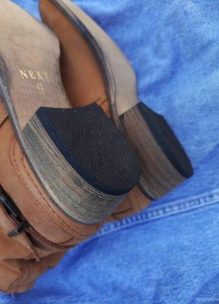 Кожаные ковбойские женские сапоги (ботинки) next маленького размера 35/366 фото